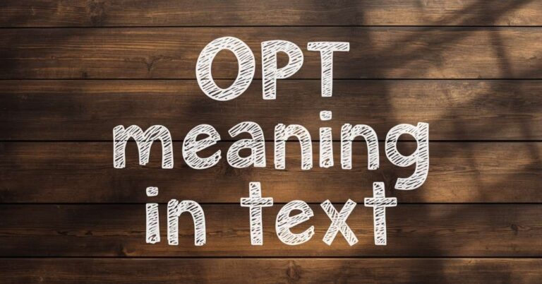 opt meaning in text
