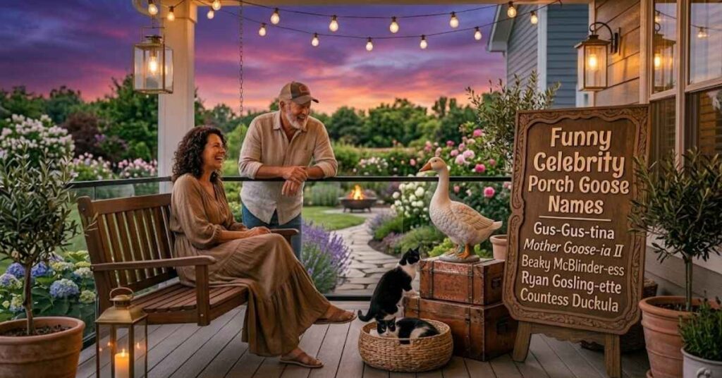 Funny Celebrity Porch Goose Names