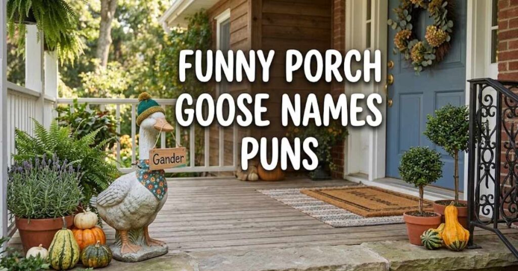 Funny Porch Goose Names Puns