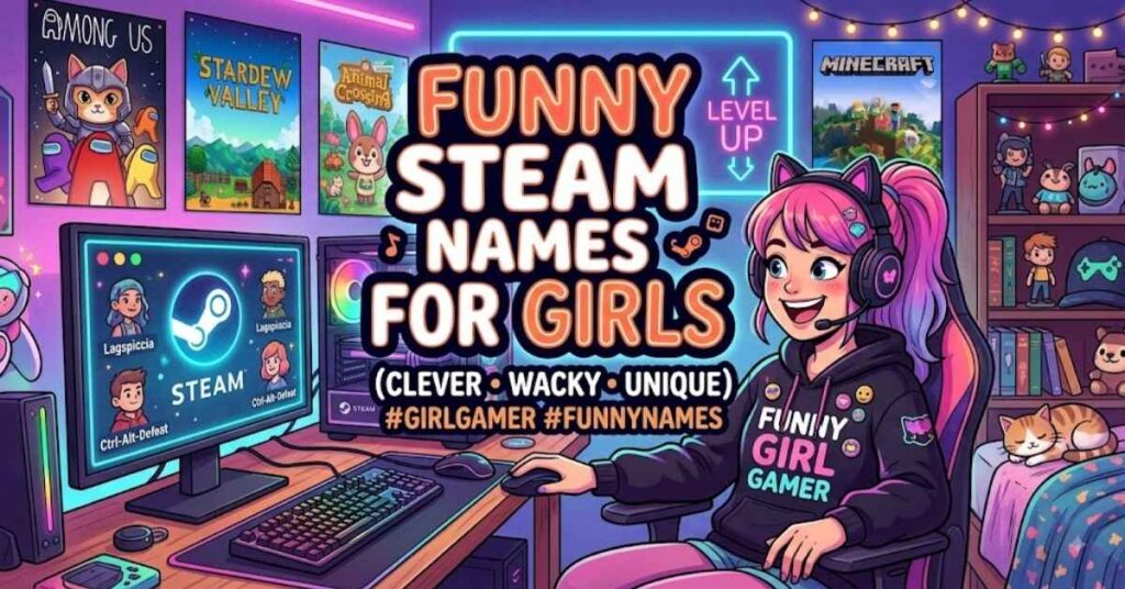 Funny Steam Names for Girls
