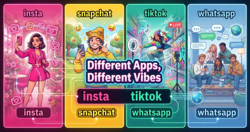 Different Apps, Different Vibes