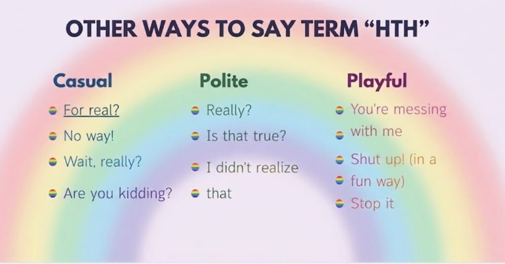 Other Ways to Say What “HTH” Says