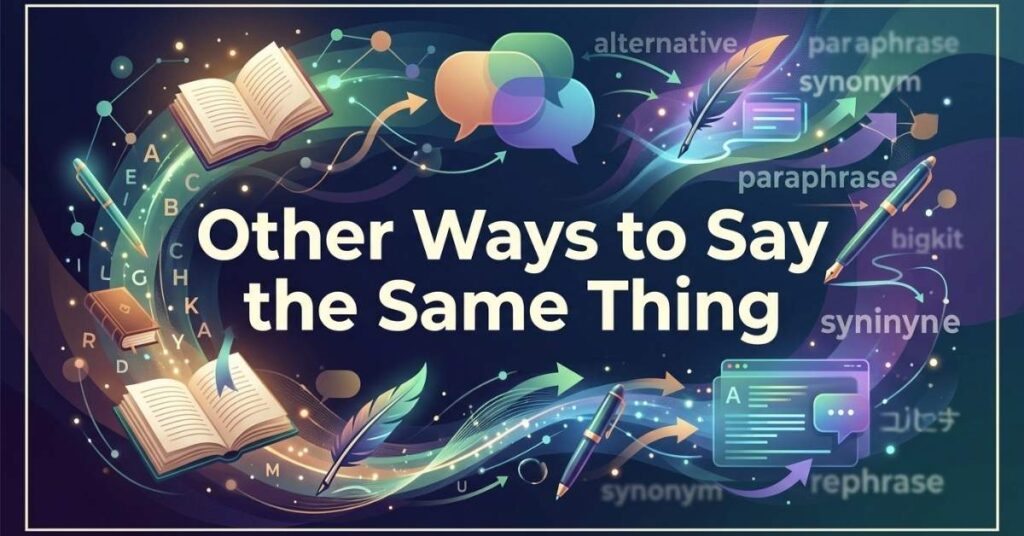 Other Ways to Say the Same Thing