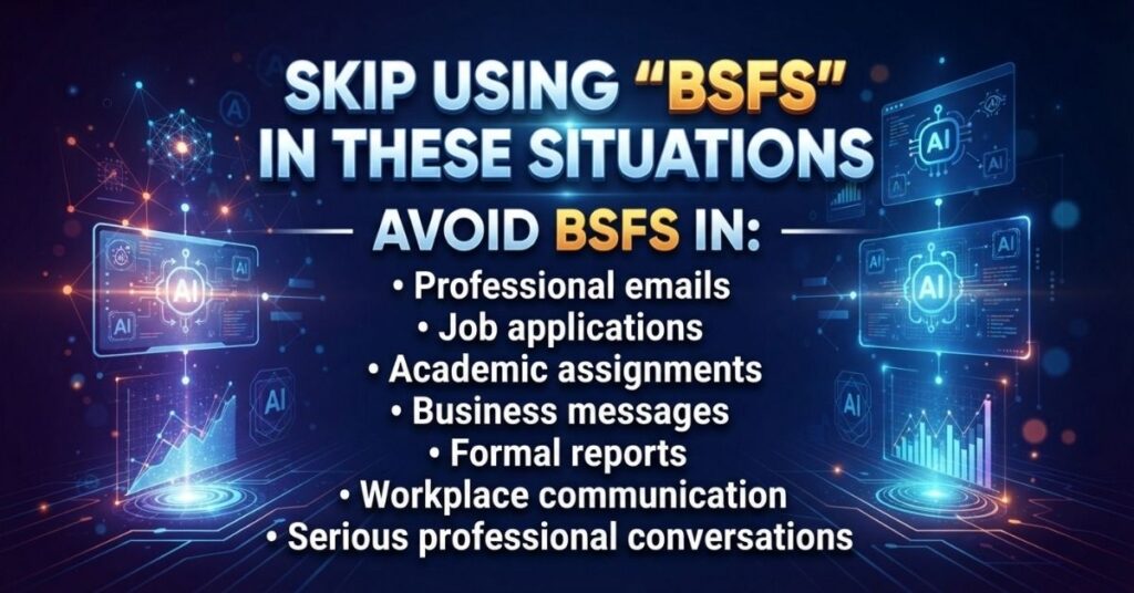 Skip Using “BSFS” in These Situations