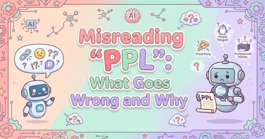 Misreading “PPL”: What Goes Wrong and Why