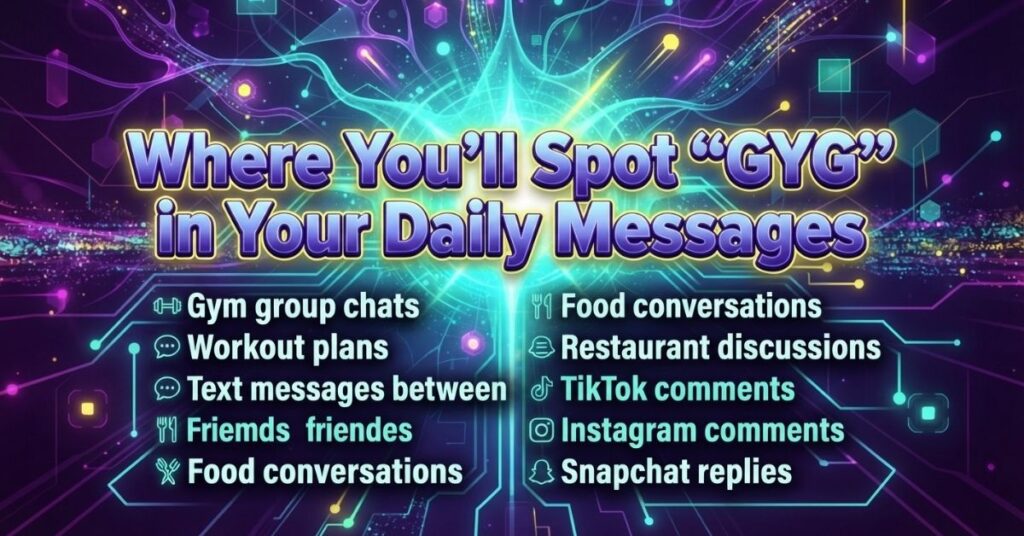 Where You’ll Spot “GYG” in Your Daily Messages