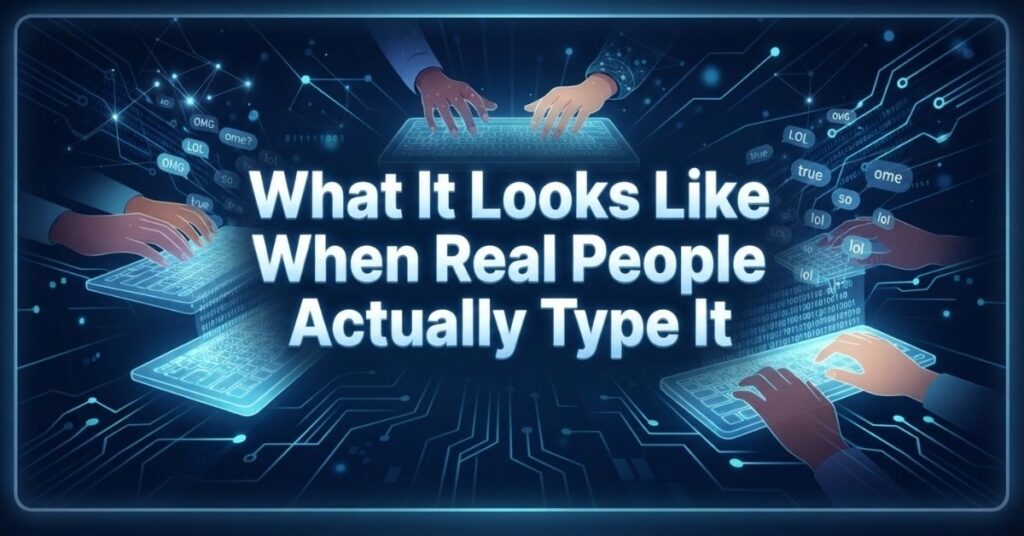 What It Looks Like When Real People Actually Type It