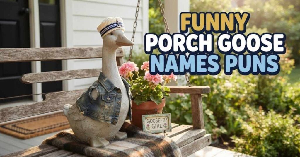 Funny Porch Goose Names Puns