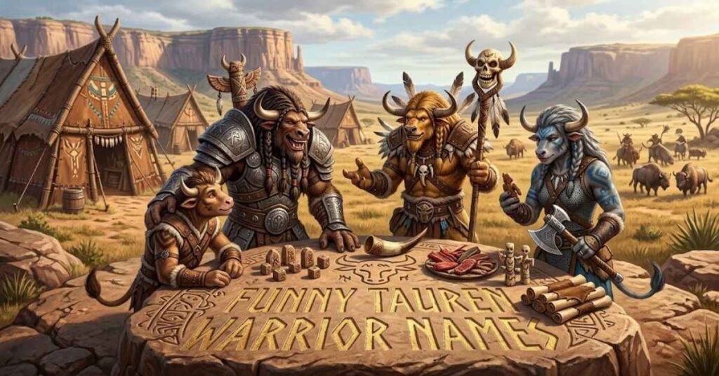 Funny Tauren Warrior Names