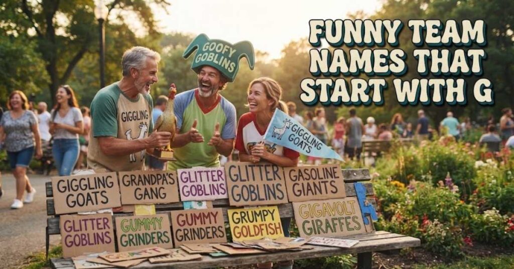 Funny Team Names That Start With G