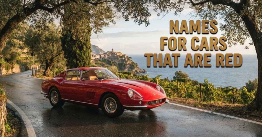 Names for Cars That Are Red