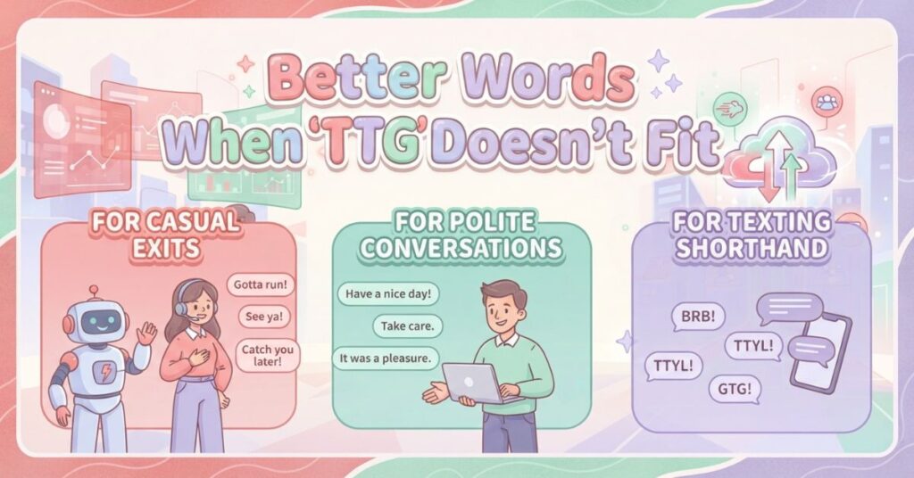 Better Words When “TTG” Doesn't Fit