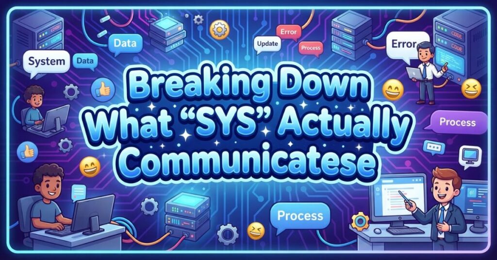 Breaking Down What “SYS” Actually Communicatese