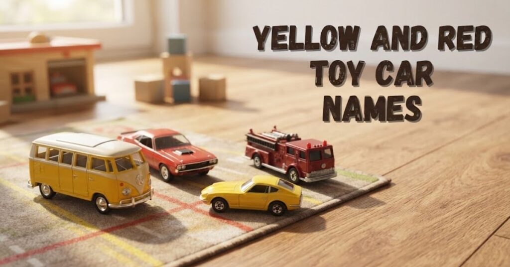 Yellow and Red Toy Car Names